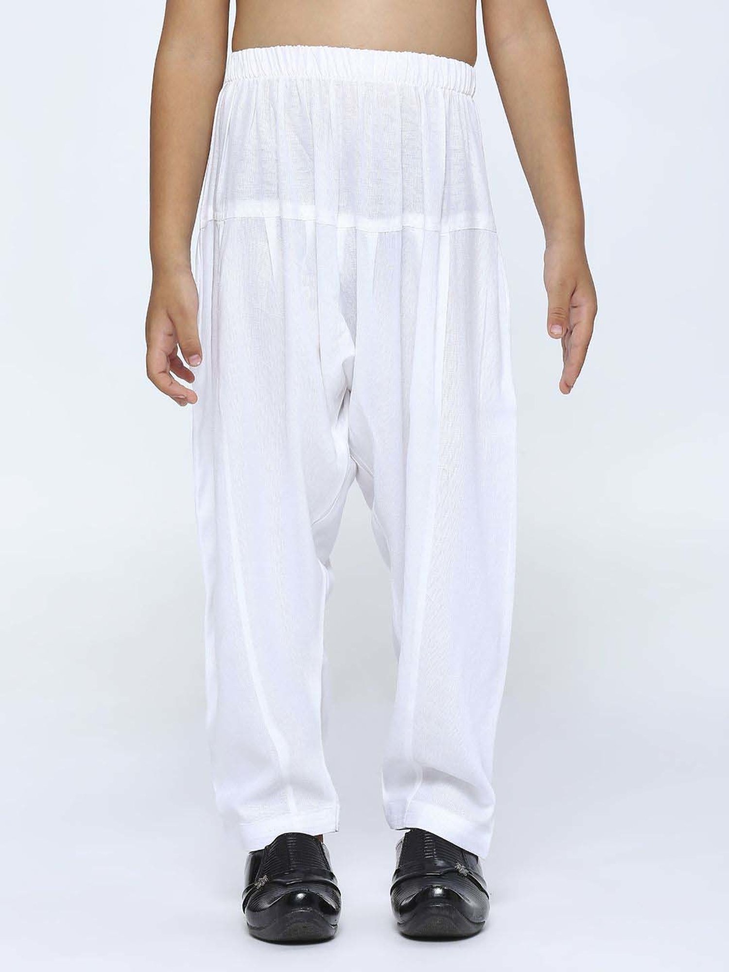 Kids Island Boys Grey & White Striped Full Sleeves Kurta Set