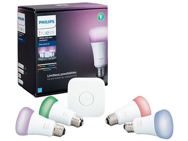 Philips Hue White & Color Ambiance A19 LED Starter Kit - Multicolor