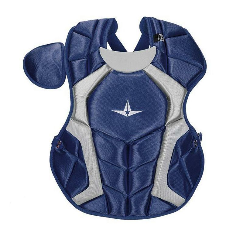 All-Star Sports Players Series Age 9 to 12 Protective Gear Catchers Set with Mask Helmet, Chest Protector, Leg Guards, and Bag, Navy