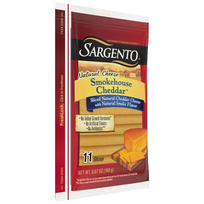 Sargento Natural Smokehouse Cheddar Sliced Cheese - 6.67oz/11 slices