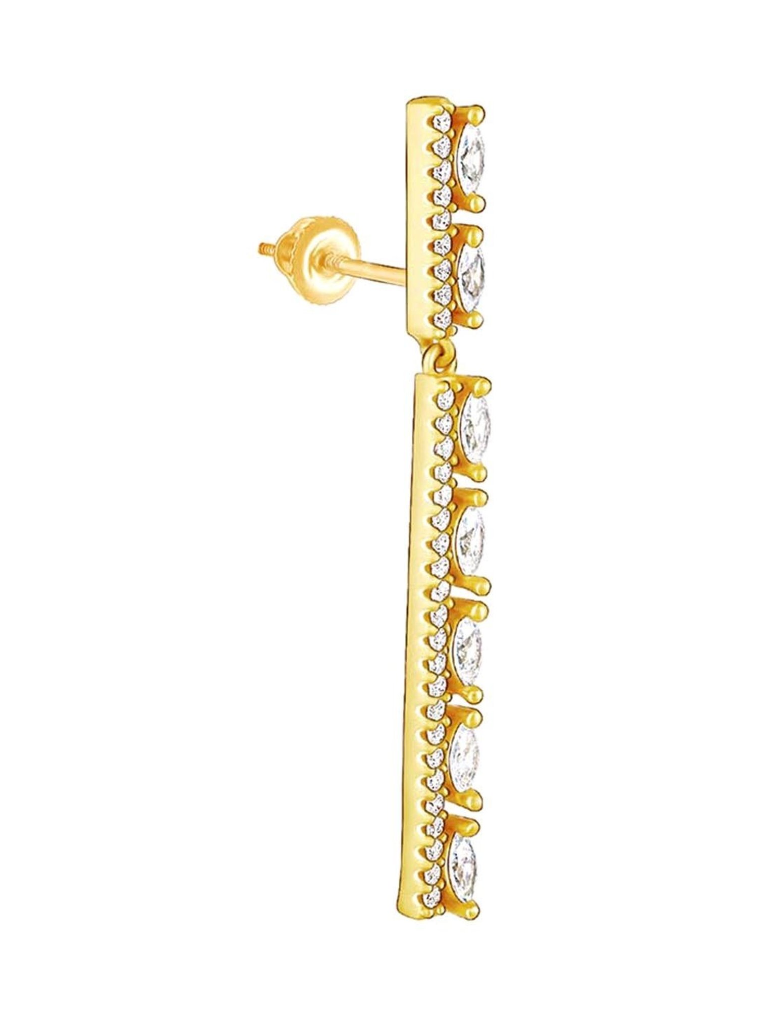 GIVA 92.5 Sterling Silver Zircon Straight Dangler for Women