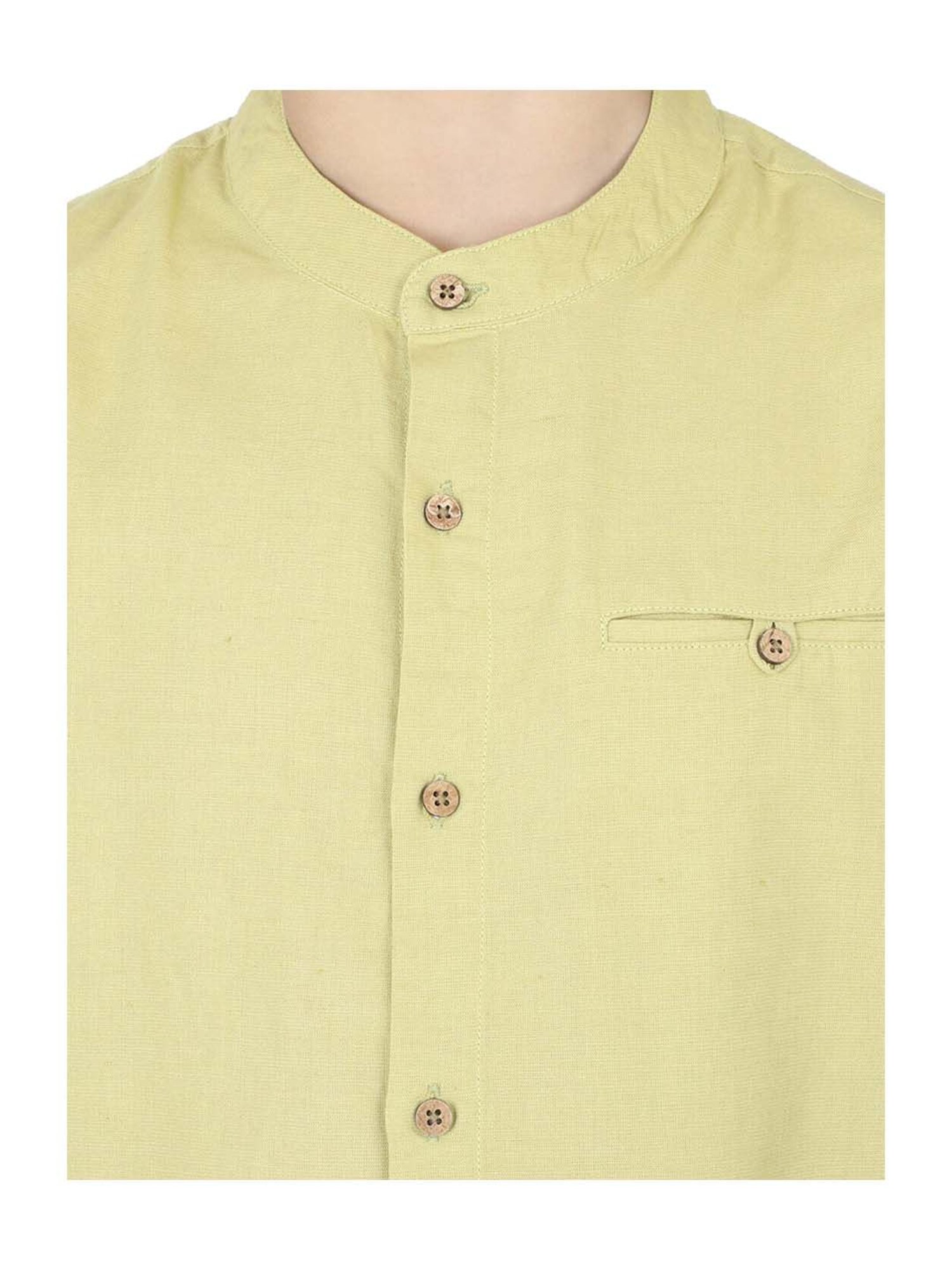 Manet Kids Yellow Regular Fit Shirt