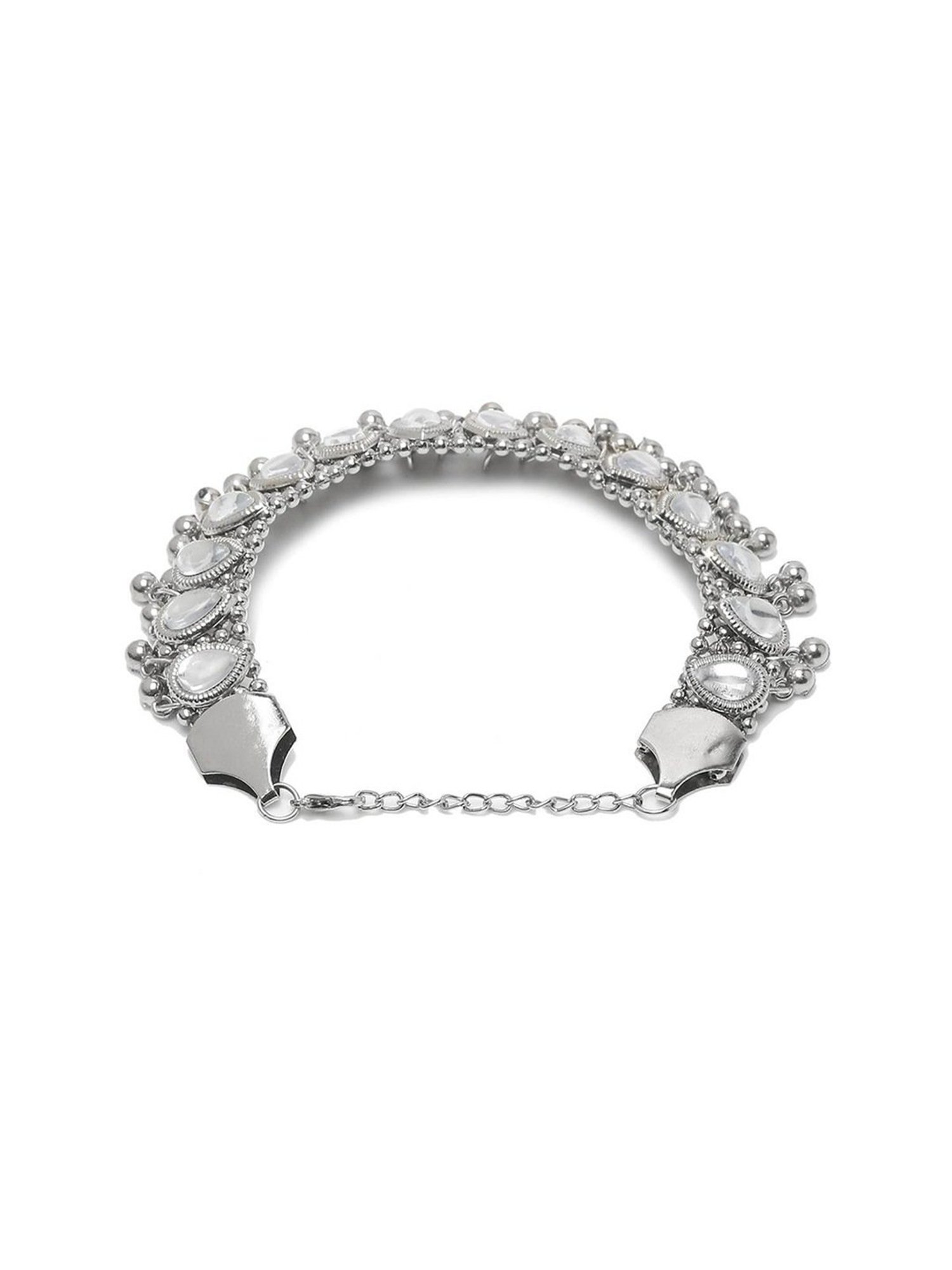 YouBella Gold-Plated Copper Strand Stylish Party Wear Anklets for Women - Set of 2