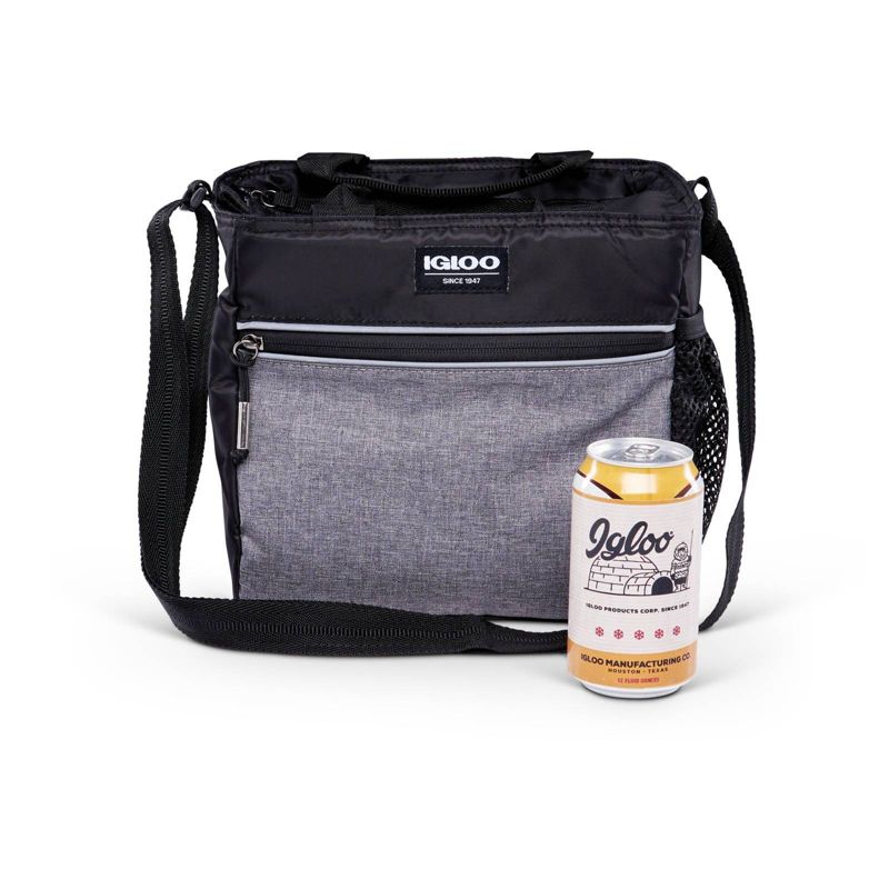 Igloo 9 Can Balance Mini City Cooler Lunch Tote- Gray/Black