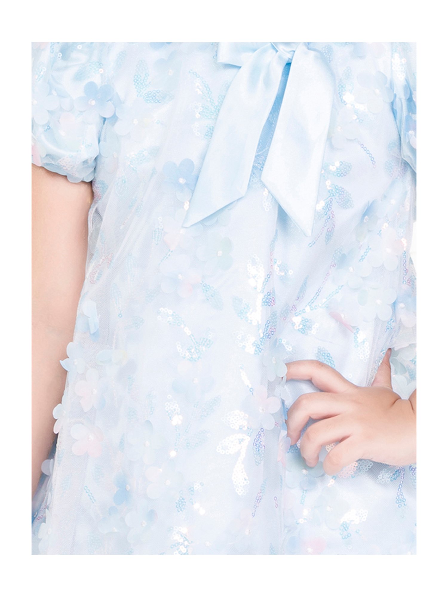 Peppermint Kids Light Blue Embellished Dress