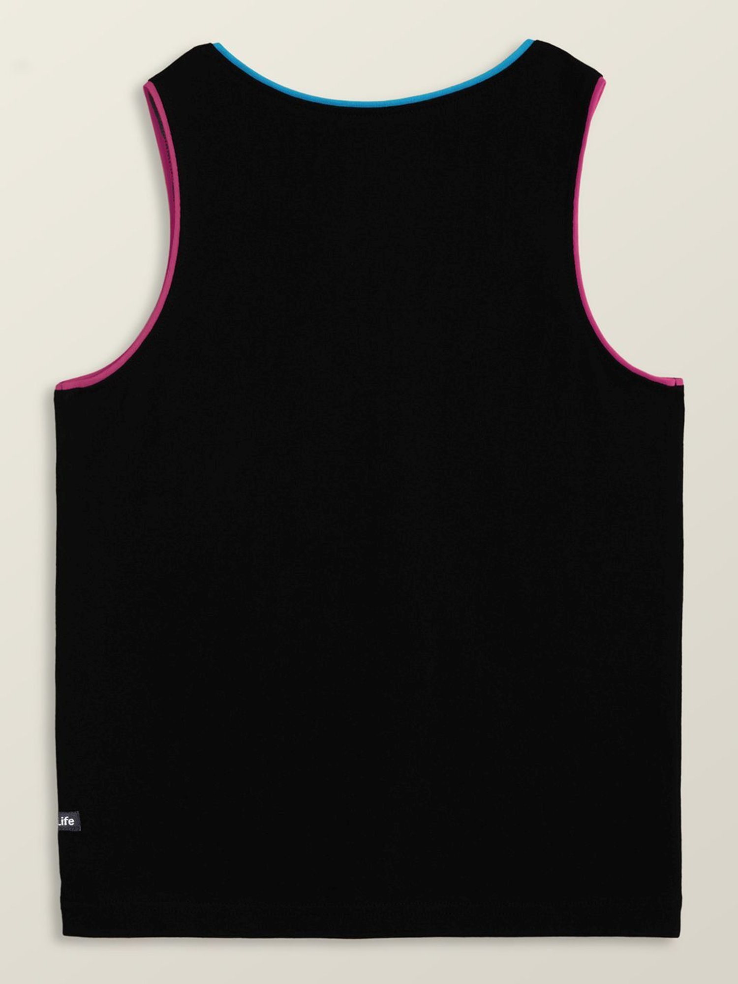 XY Life Kids White & Black Relaxed Fit Tank Top (Pack of 2)