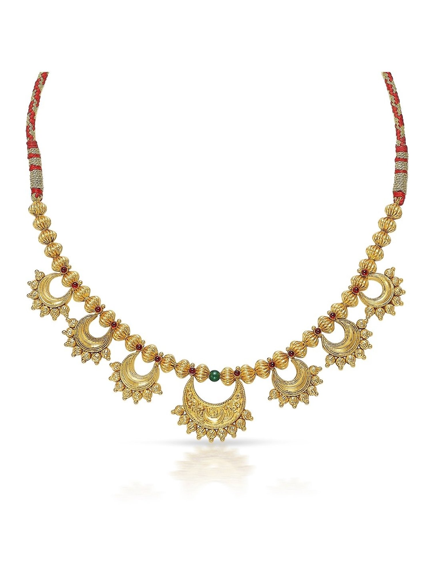 CKC Repouss&iquest; Work Rudraksha Gold Extender Neck Chain: Spiritual Elegance