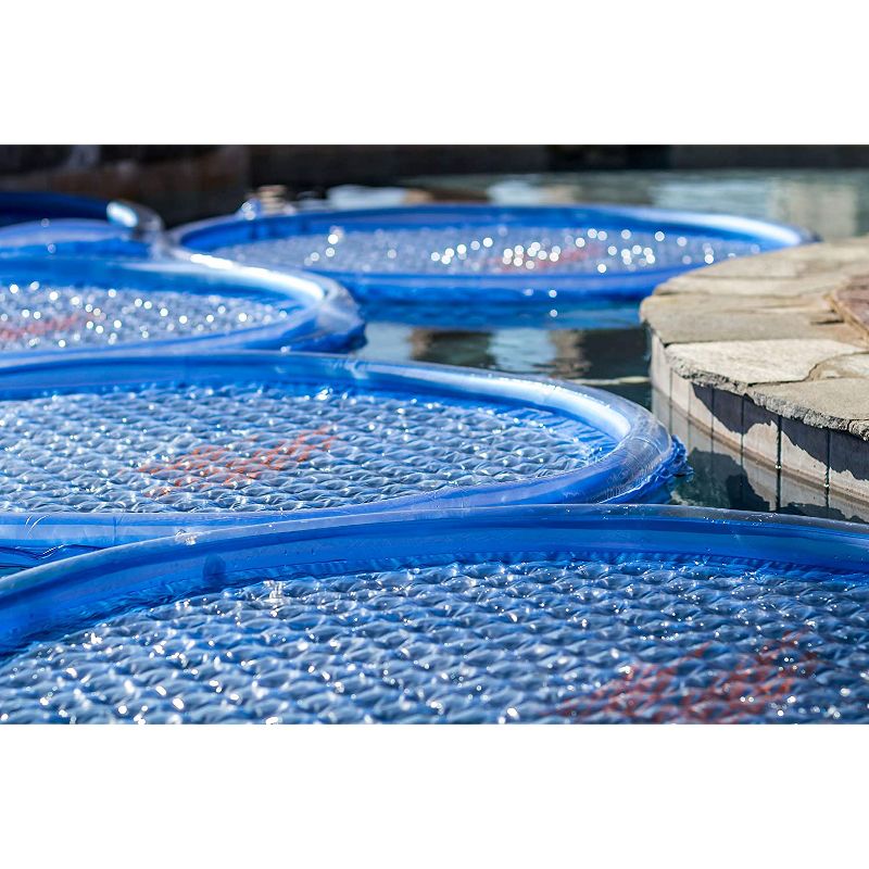 Solar Sun Rings UV Resistant Above Ground Inground Swimming Pool Hot Tub Spa Heating Accessory Circular Heater Solar Cover, Blue (3 Pack)