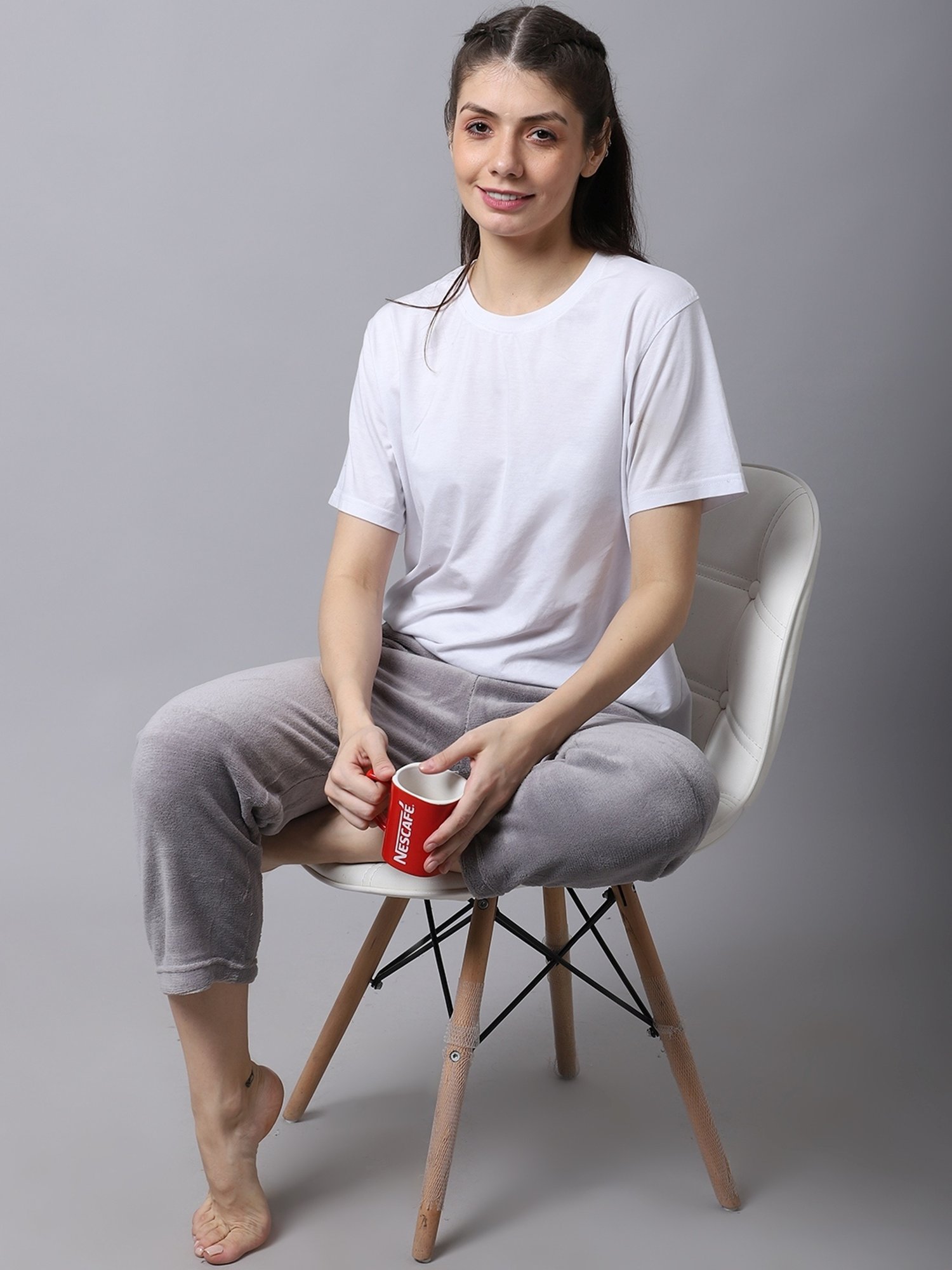 Tag 7 Grey Regular Fit Lounge Pants