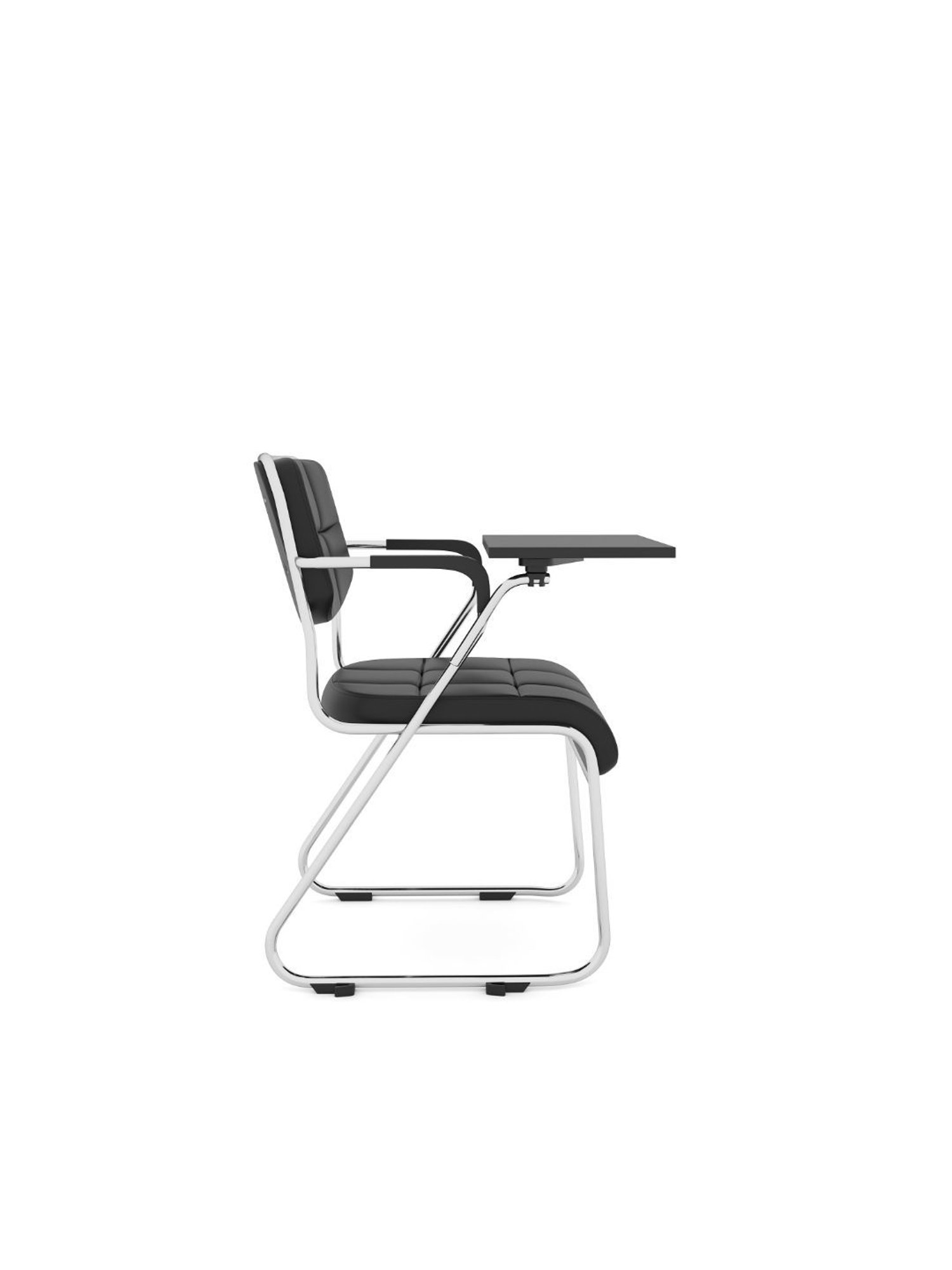 Nilkamal Contract Black PU Foam Chair with attached Desk