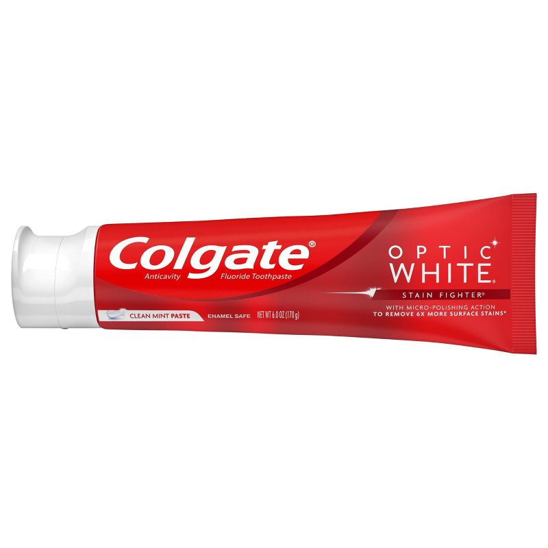 Colgate Optic White Stain Fighter Whitening Toothpaste - Clean Mint - 6oz
