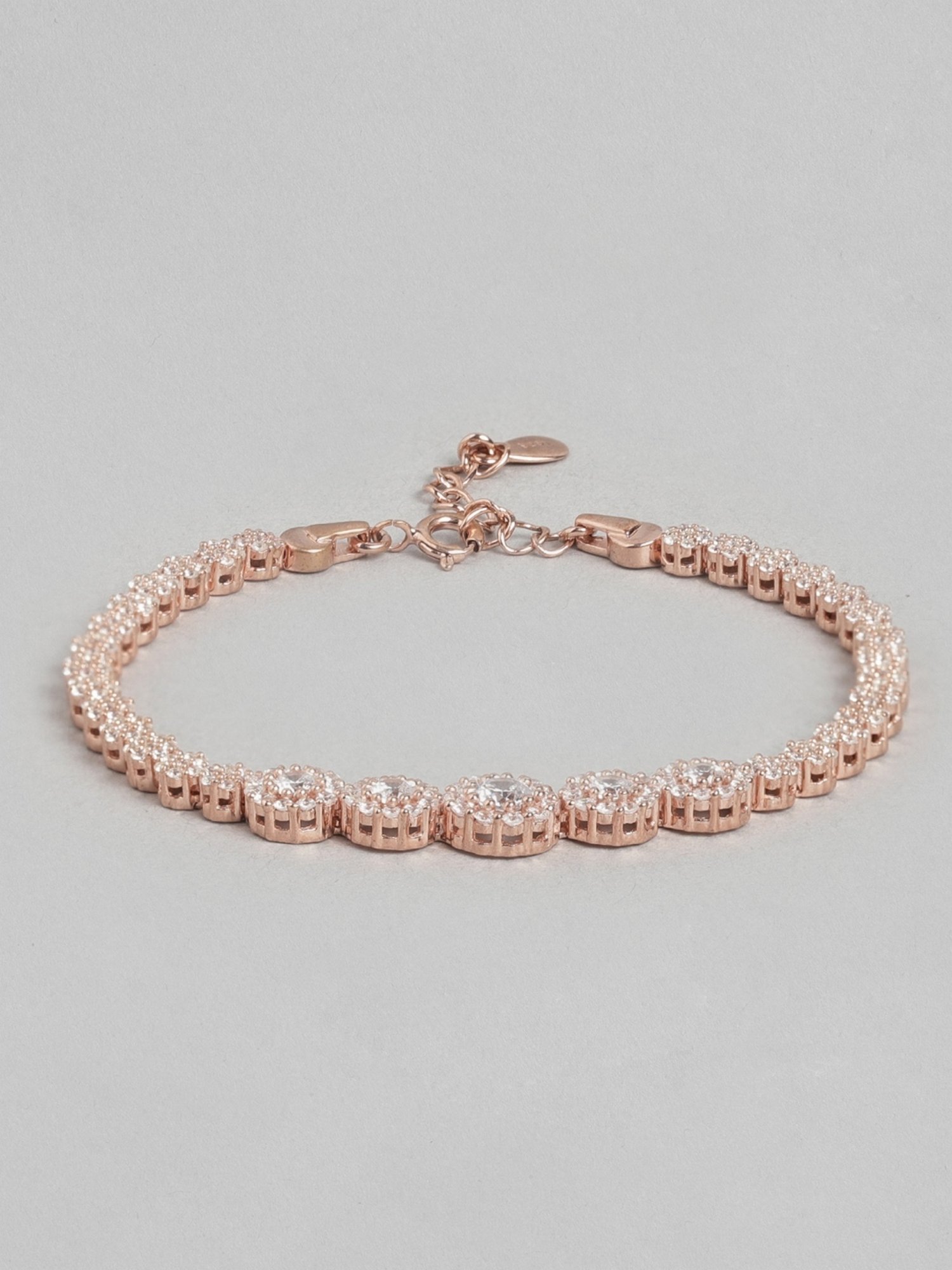 Zavya 925 Sterling Silver Blooming Grace Rose Flexible fit Bracelet For Women