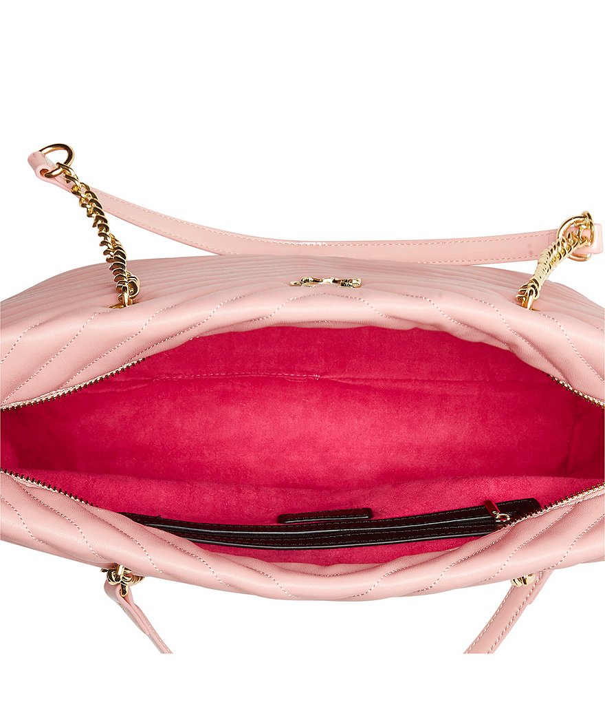 Betsey Johnson Pretty In Pastels Quilted Chevron Tote Bag