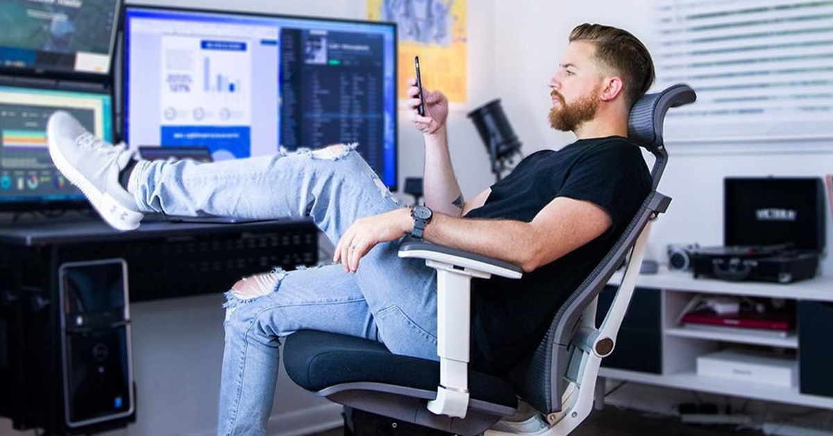 Autonomous Ergonomic Office Chair - ErgoChair Pro Black & White