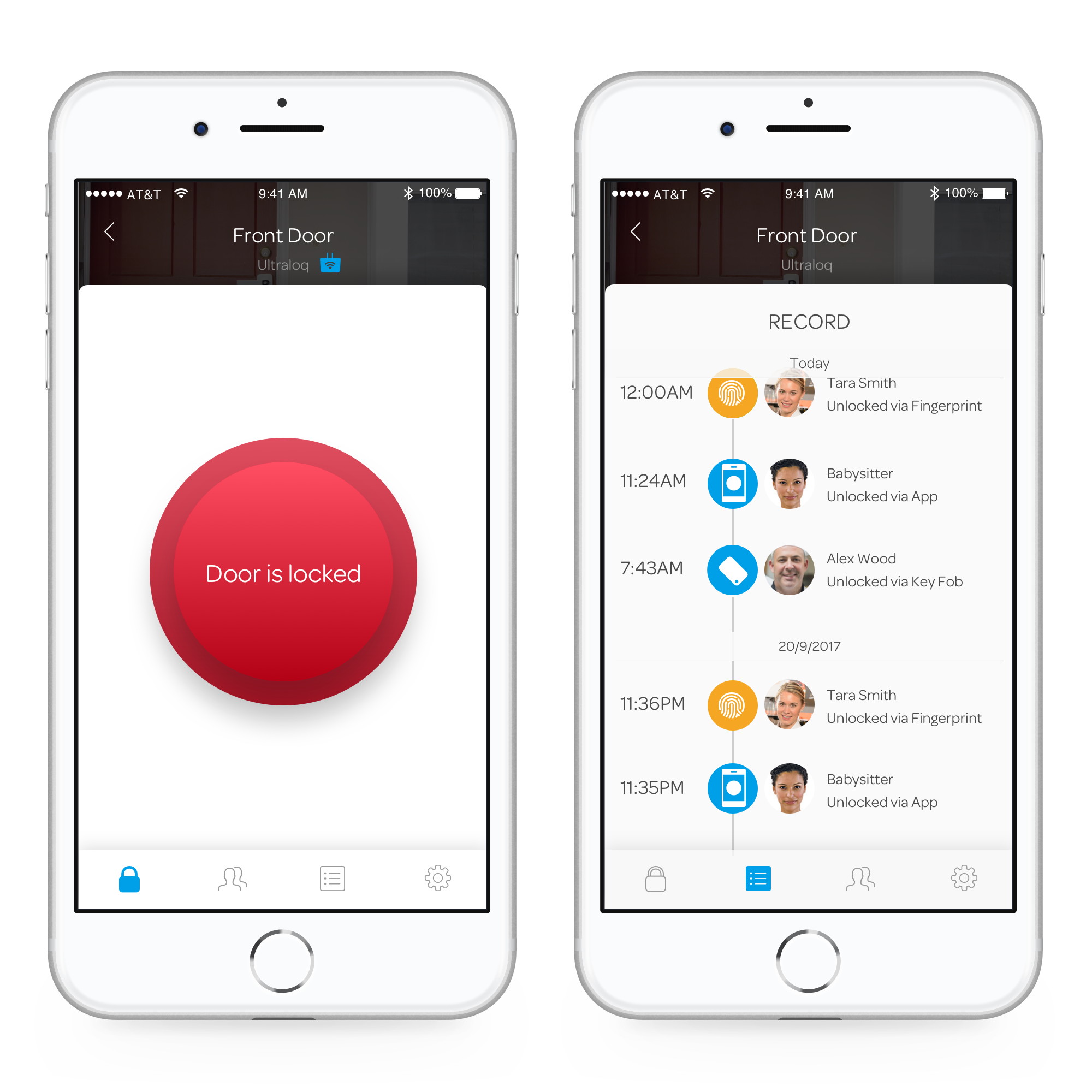 Ultraloq Combo Bluetooth Enabled Fingerprint & Key Fob Two-Point Smart Lock with WiFi Bridge