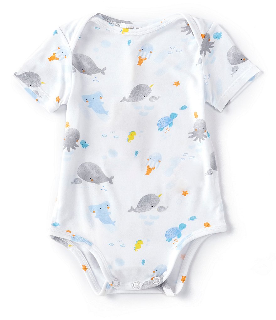 Aden + Anais Baby Boys 6-9 Months Long-Sleeve Blue Moon Footed Coverall