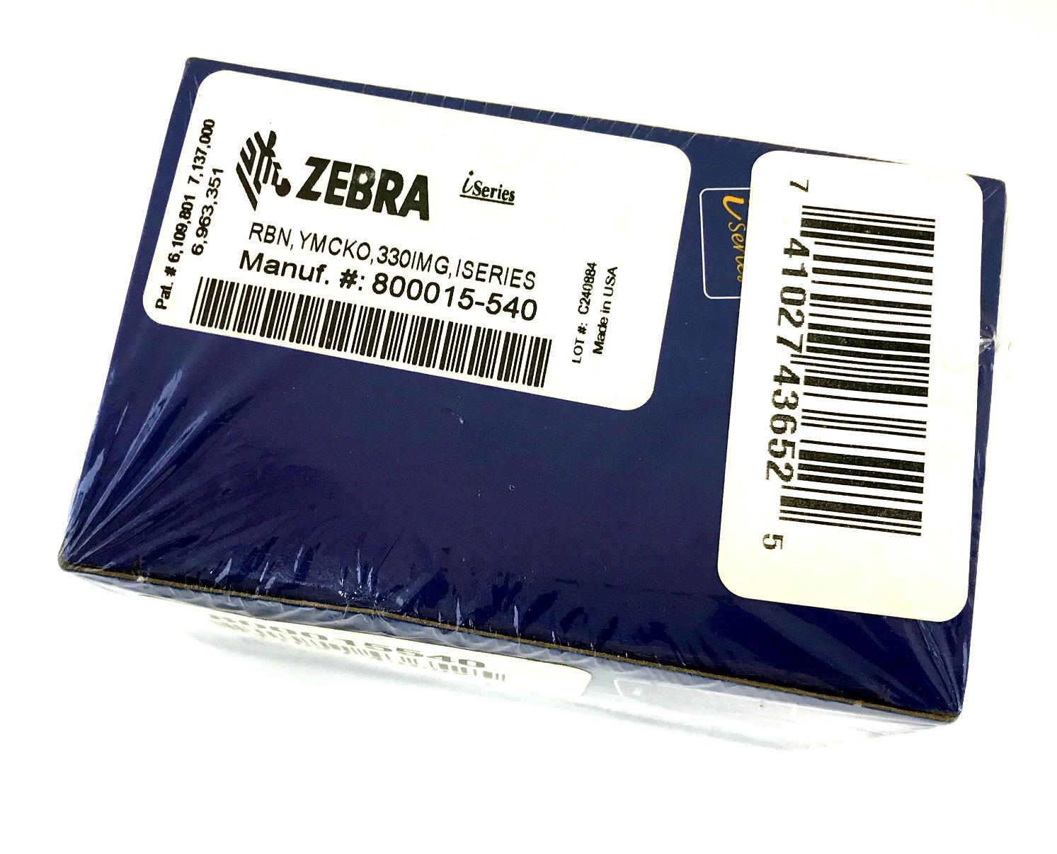 Zebra i-Series True Colours Card Printer Ribbon YMCKO 330 images - 800015-540