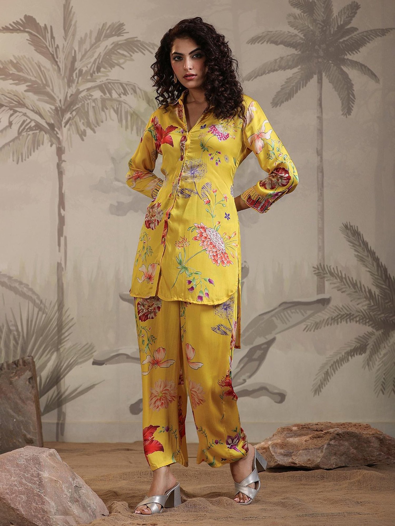 SCAKHI Yellow Co-Ord Set
