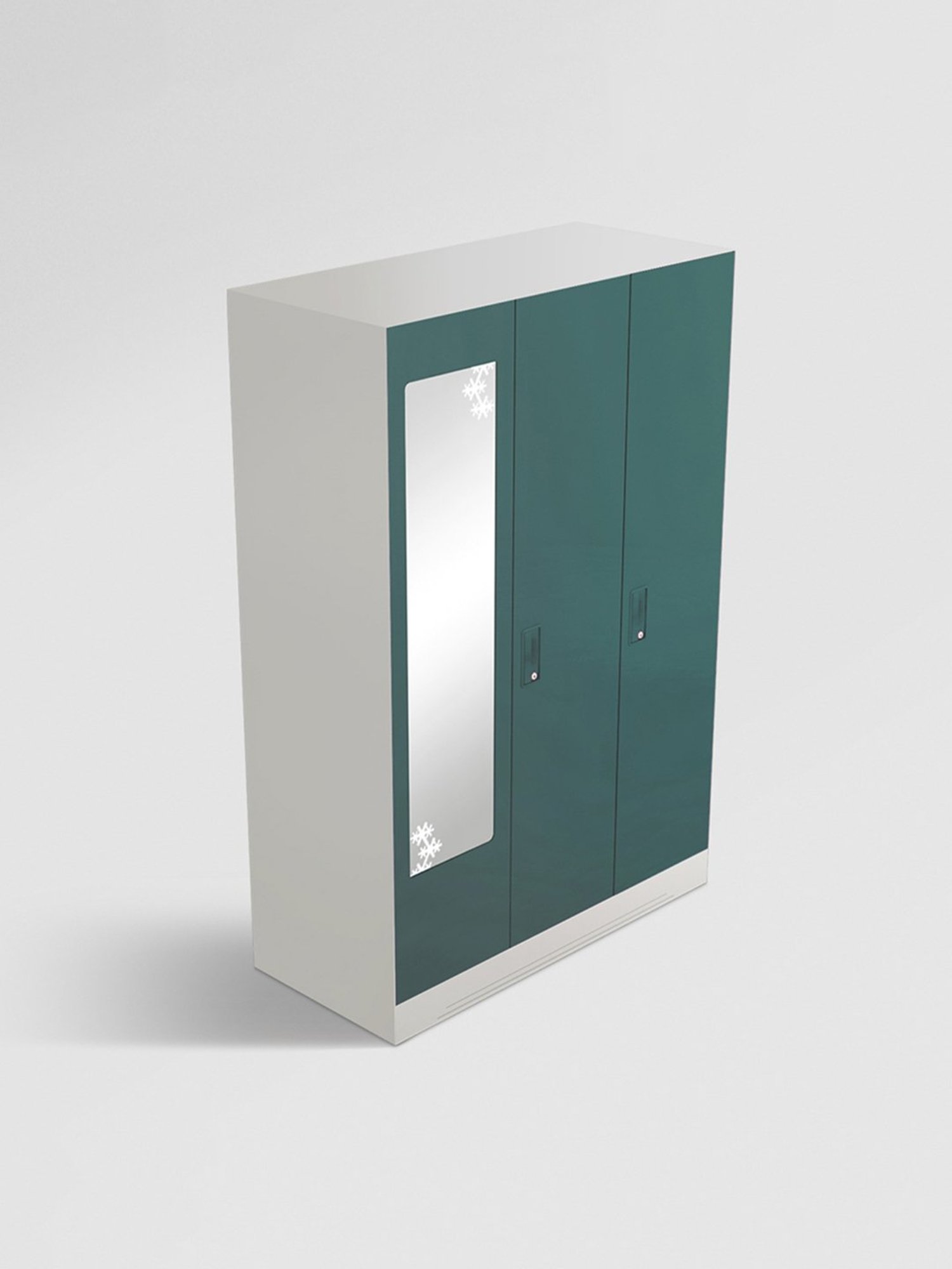 Godrej Interio Slimline 3-Door Steel Almirah, Tex Sea Pine (1-Year Warranty, 1 Locker)