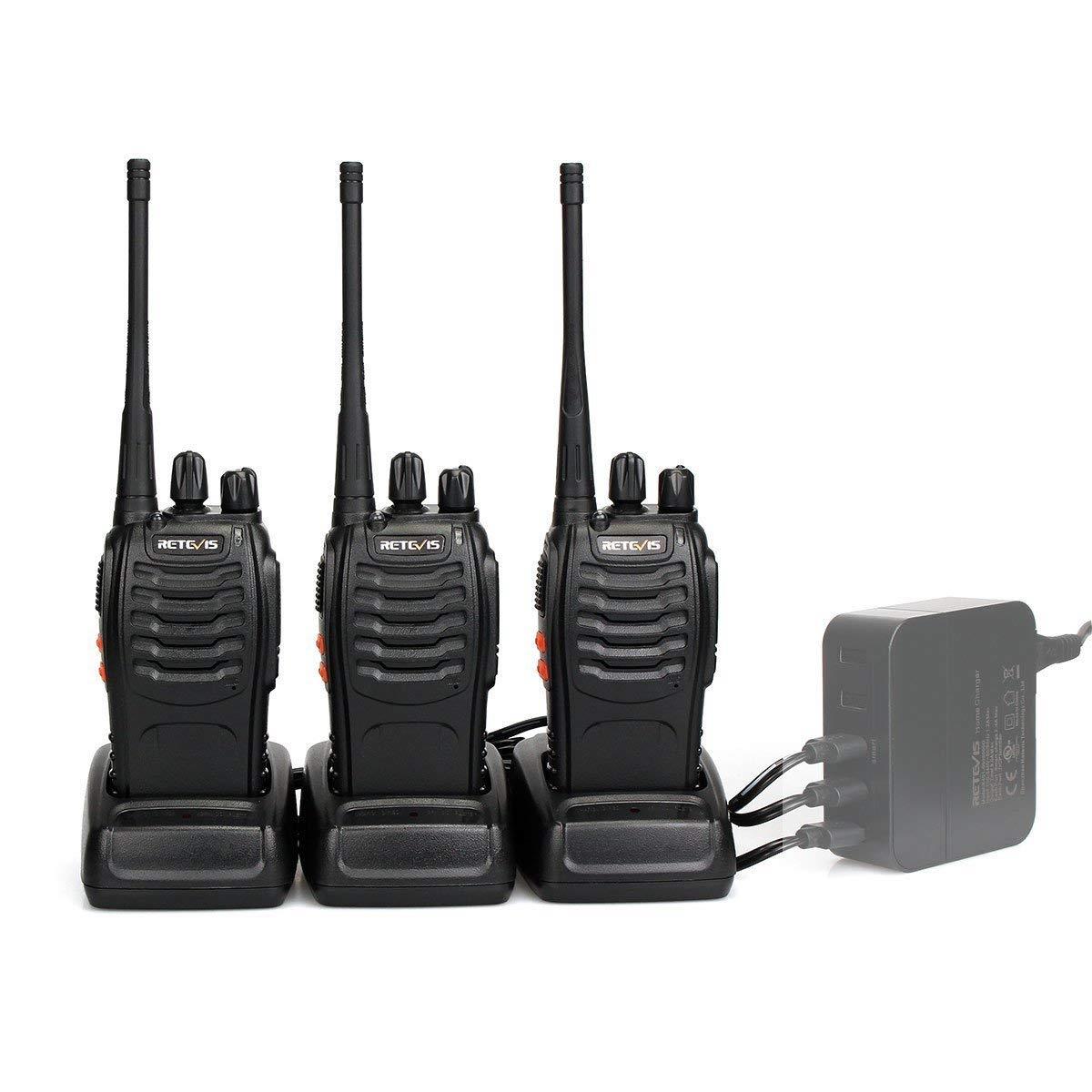 Retevis H-777 2 Way Radios USB Walkie Talkies UHF 16CH Long Range Rechargeable Two Way Radios with Flashlight for Adults (5 Pack)