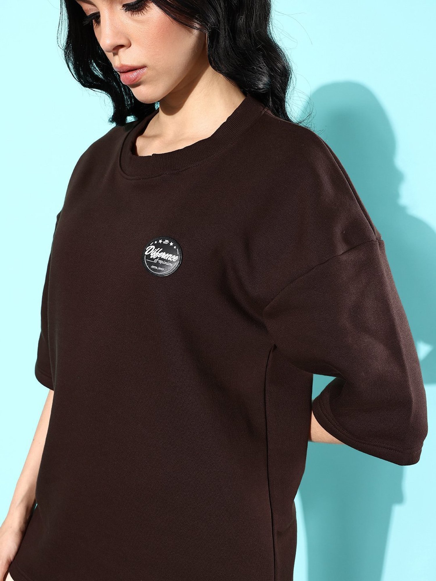 Difference of Opinion Brown Fleece Oversized Sweatshirt