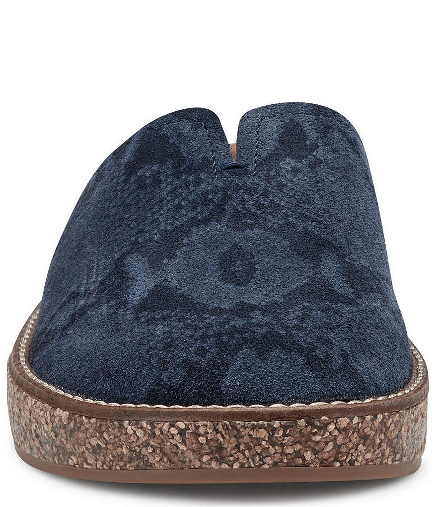Lucky Brand Tamala Snake Print Leather Mule Clogs