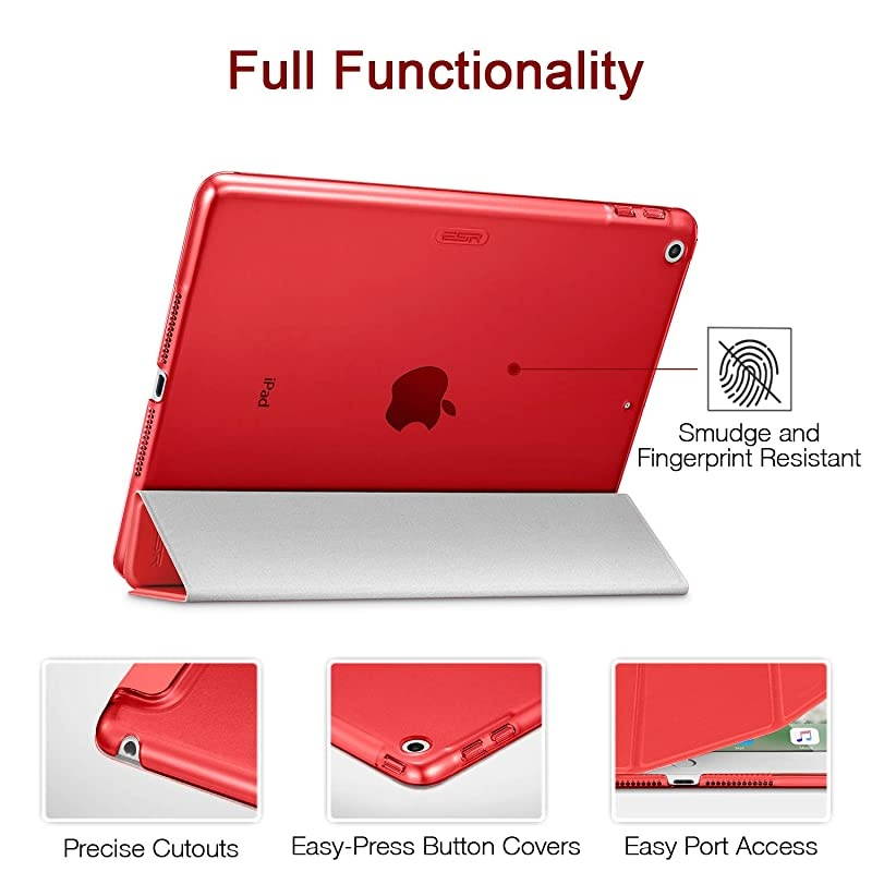 Yippee Trifold Smart Case for iPad 6th Generation 20182017 Not for iPad 102 Lightweight MultiAngle Viewing Stand Case Auto SleepWake for iPad 5th6th Gen Red