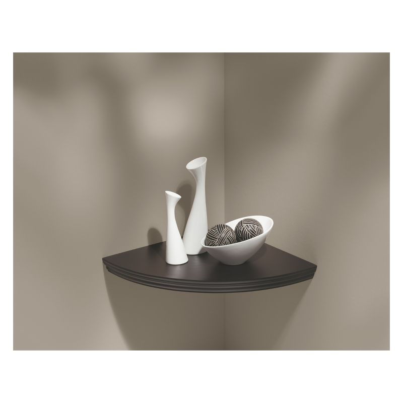 Corner Wall Shelf - Dark Brown
