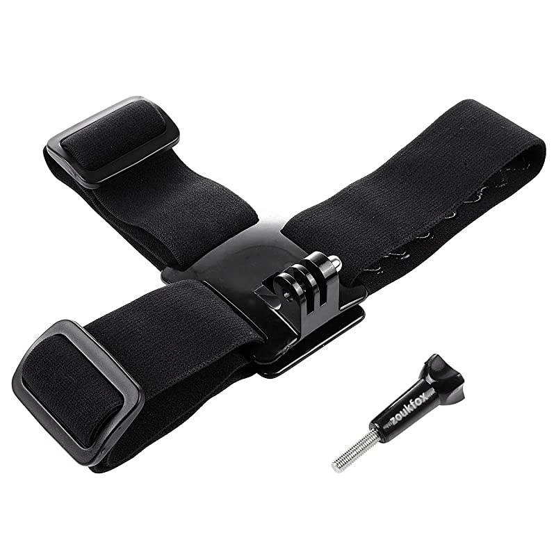 Head Strap Camera Mount + Quick Clip Compatible fit for GoPro HERO5 Black, HERO5 Session, HERO4 Black, HERO4 Silver and Hero Sessio and Most Action Cameras (Head)
