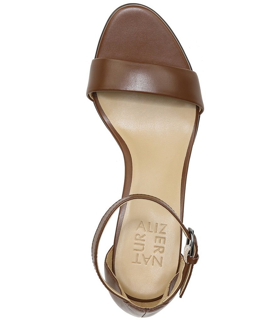 Naturalizer Vera True Colors Leather Ankle Strap Block Heel Dress Sandals