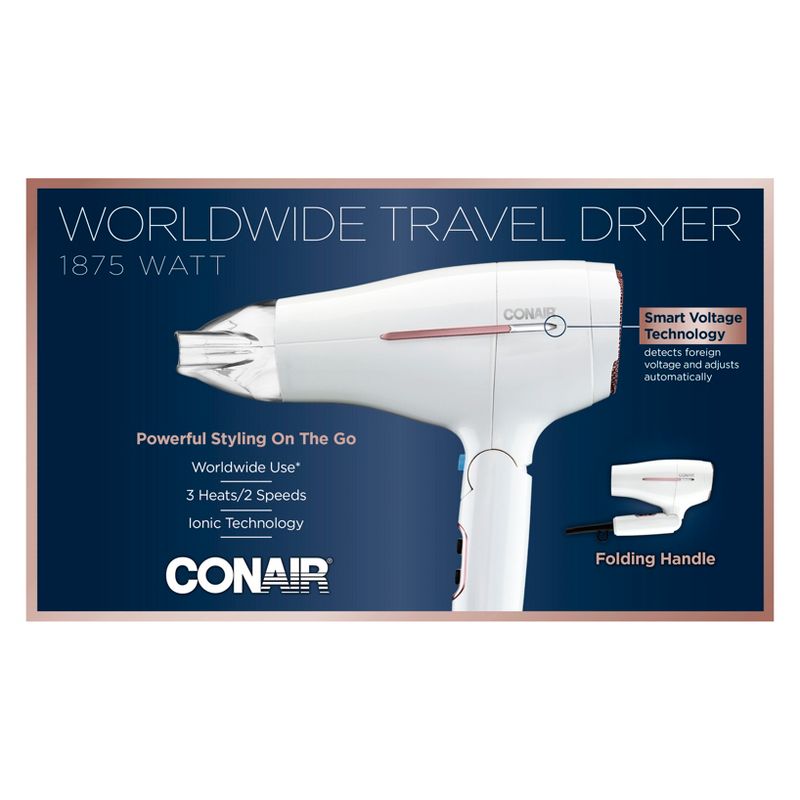 Conair Worldwide Travel Hair Dryer - White