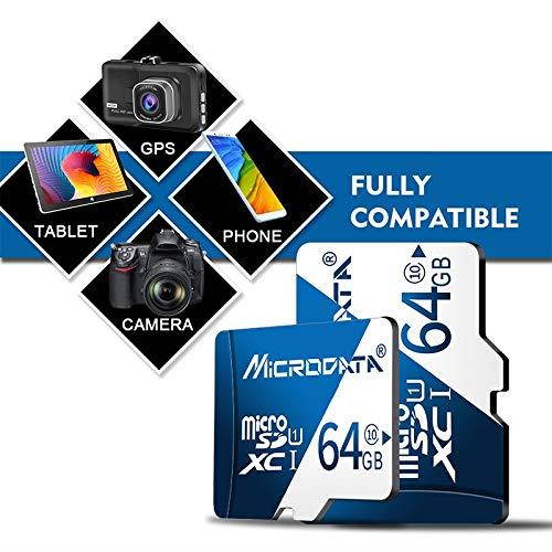 Alice Zeng 64GB U3 Blue and White TF (Micro SD) Memory Card