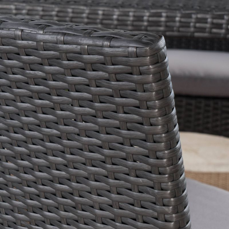 Circi 5pc Outdoor Dining Set - Black and Charcoal - CosmoLiving by Cosmoplitan