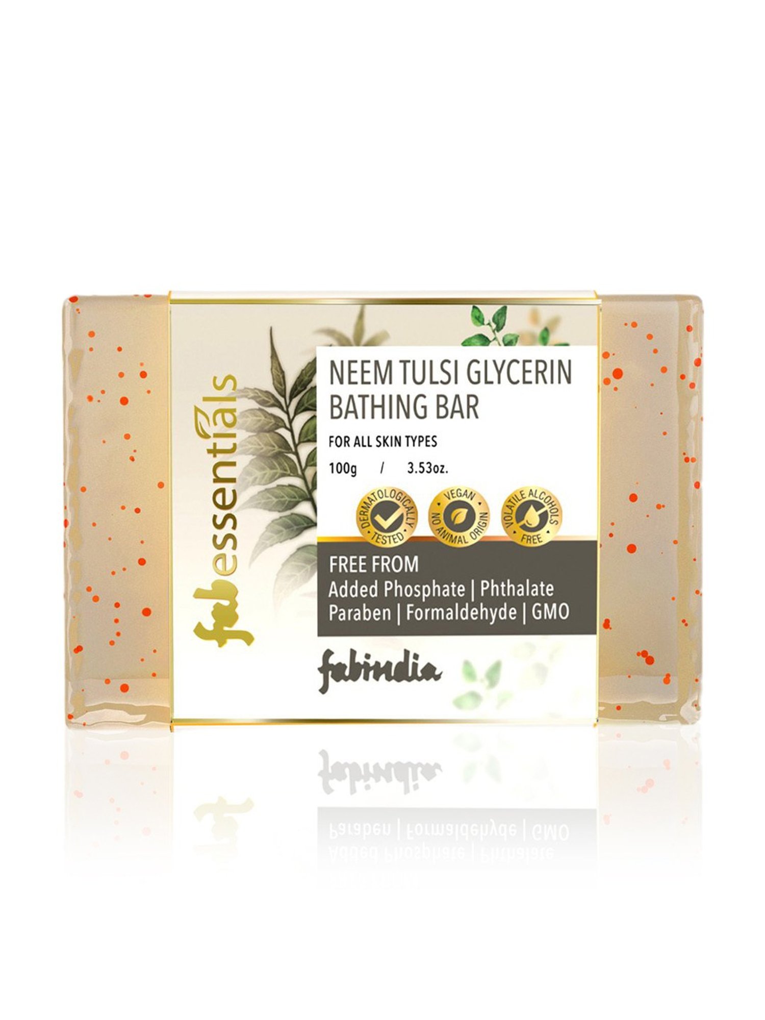 Fabessentials Neem Tulsi Glycerin Bathing Bar - 100 gm