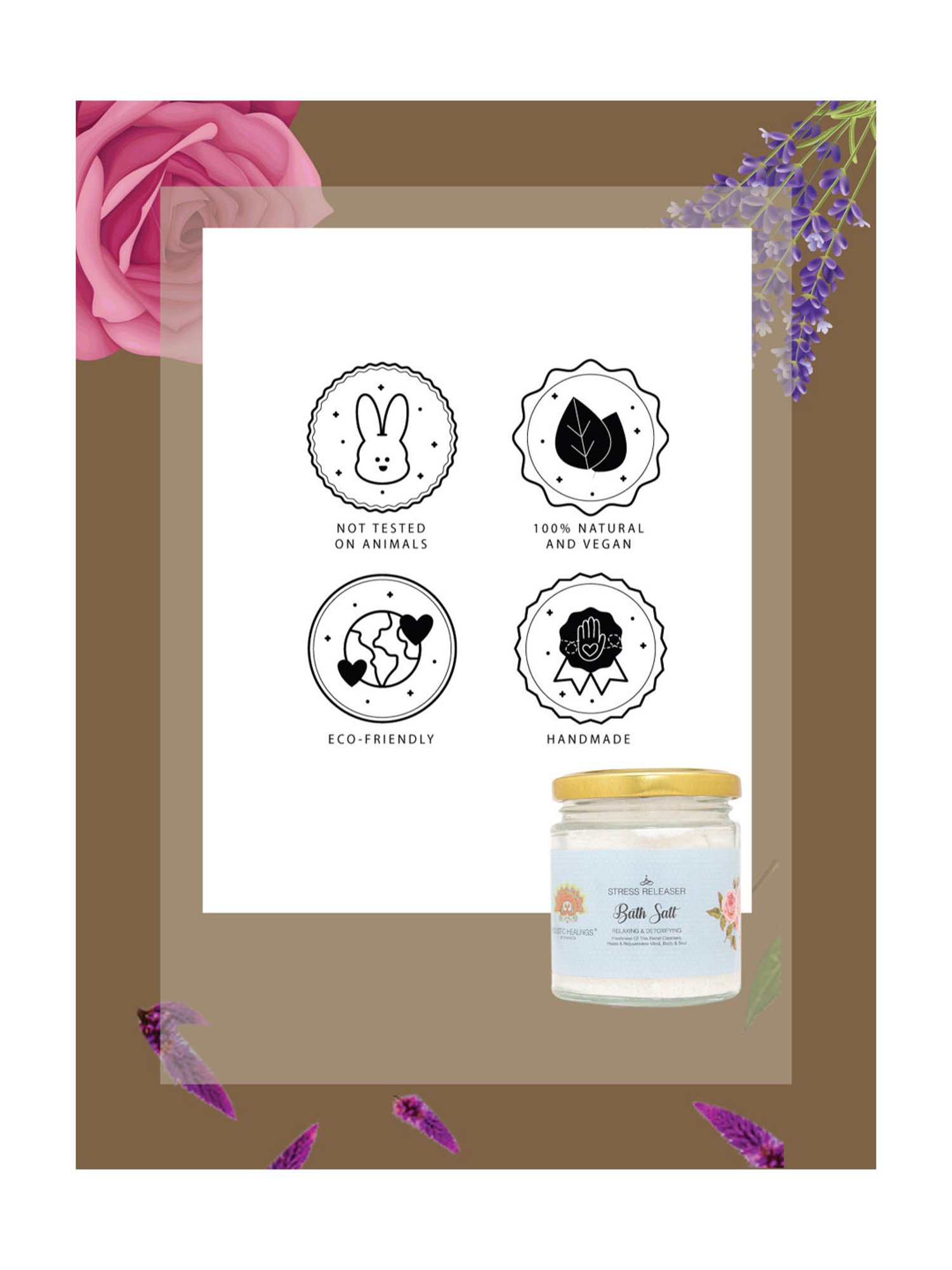 Holistic Healings By Shaveta Bath Salt Stress Reliever - 200 gm