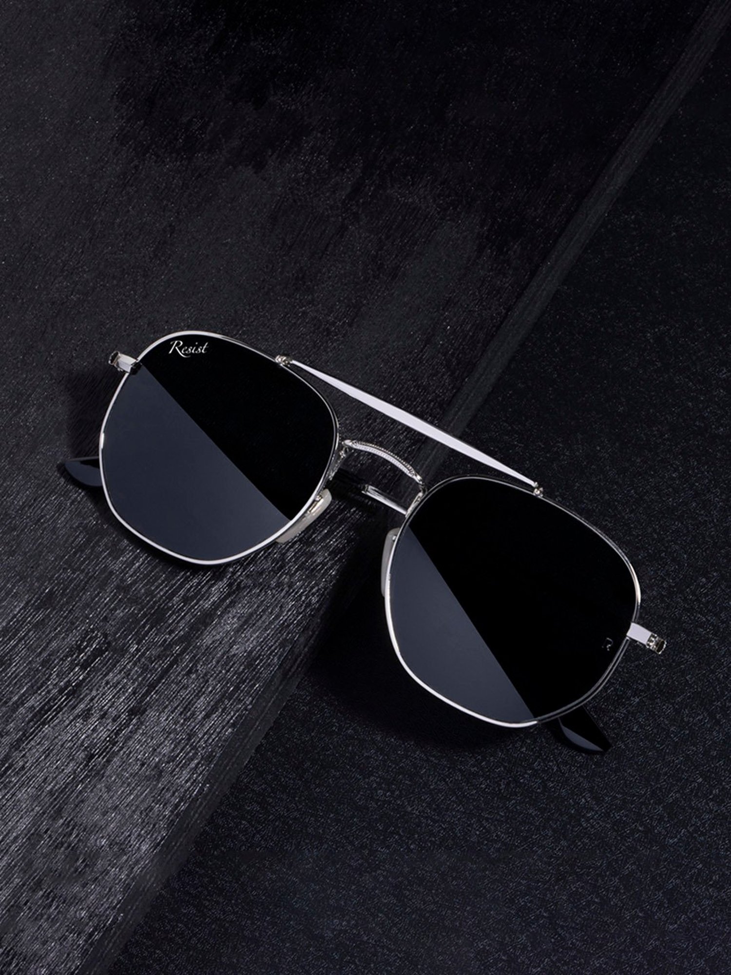 Resist Eyewear Black UV Protection Unisex Sunglasses