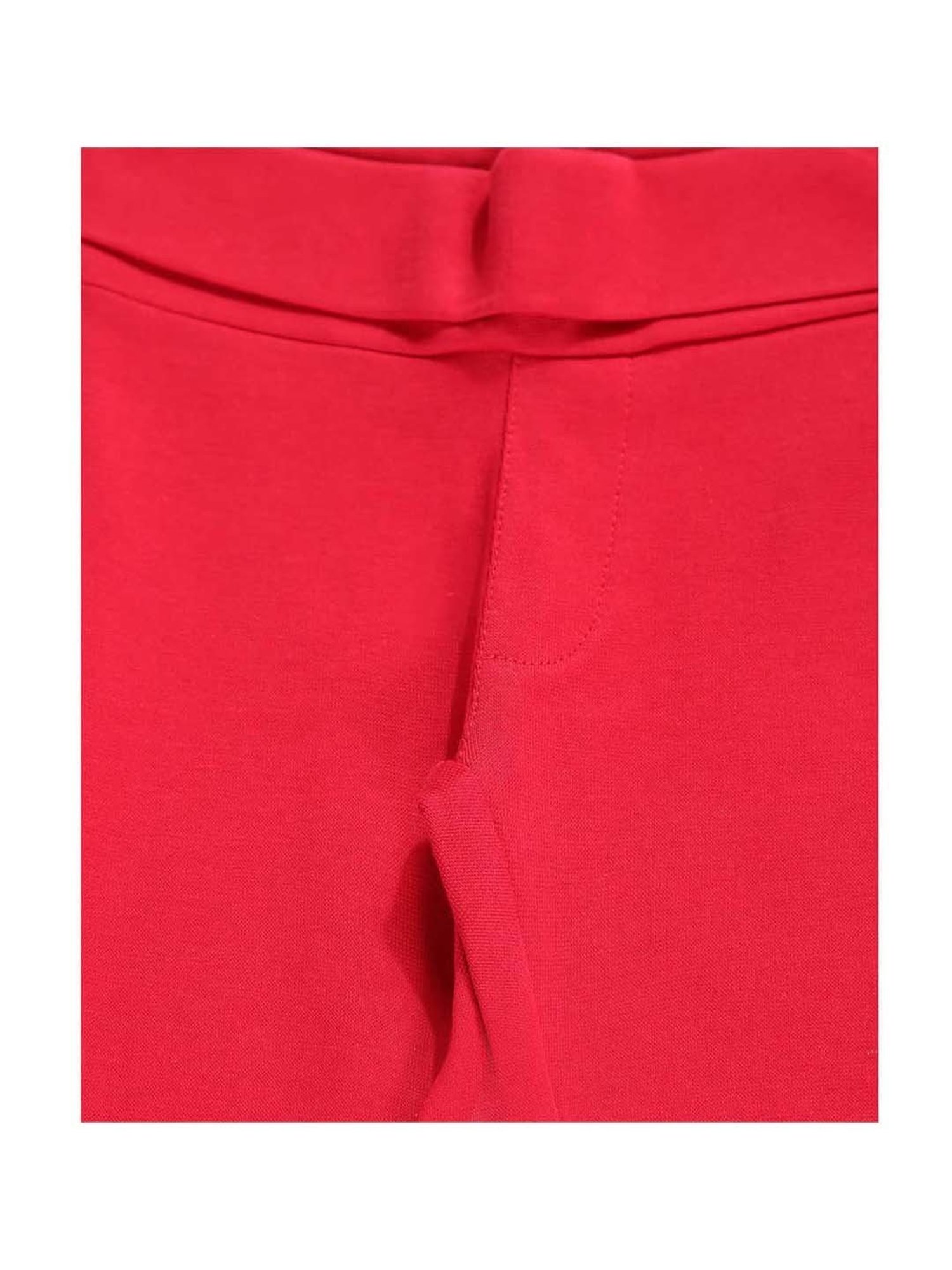 Bodycare Kids Red Cotton Printed Trackpants