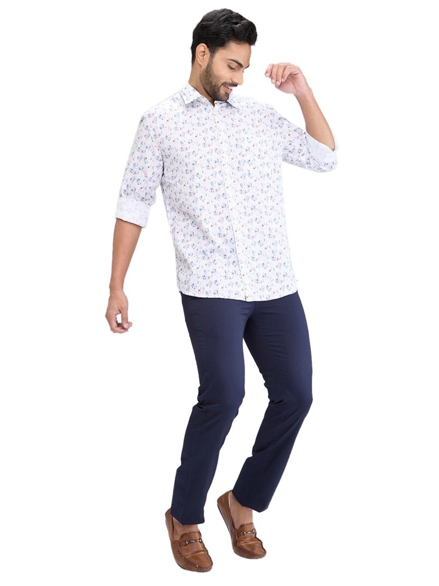 Colorplus Blue Regular Fit Trousers