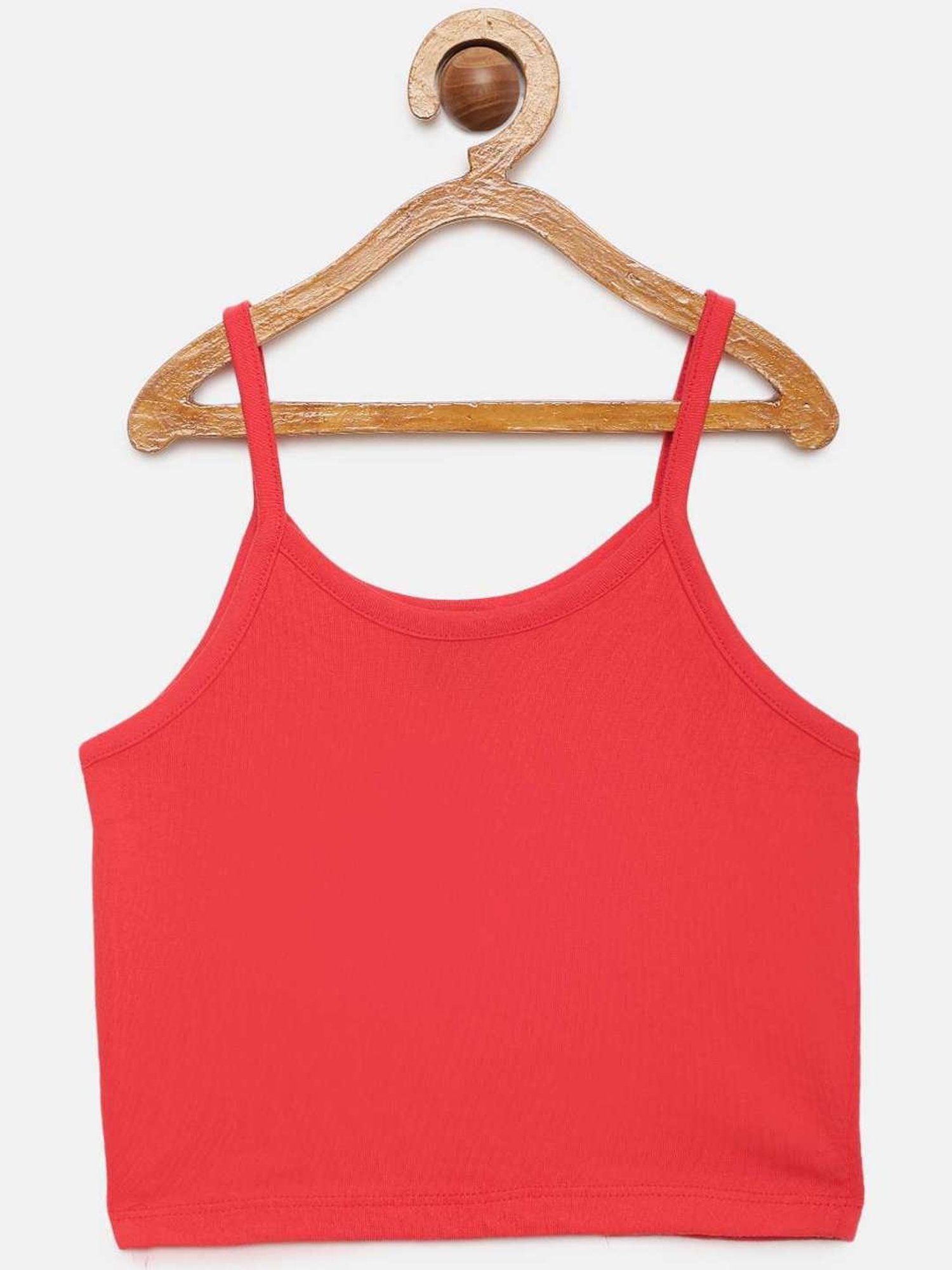 TWISHA Kids Coral Red & Yellow Printed Top Set