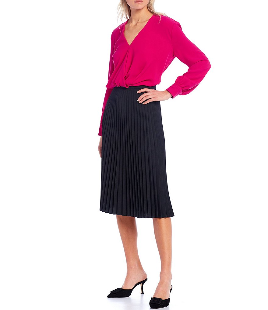 A Loves A Distress Hem High Rise Stretch Denim Skirt