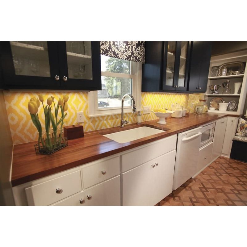 John Boos 60 x 30 inch Walnut Solid Wood Kitchen Counter Top Cutting Board with 3 Piece Maintenance Set