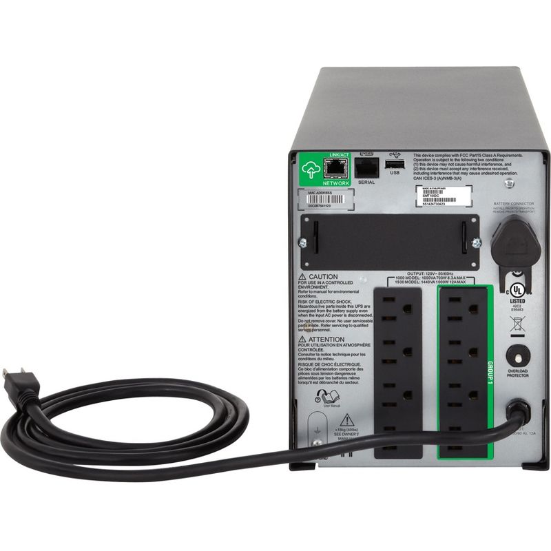 APC by Schneider Electric Smart-UPS 1000VA LCD 120V with SmartConnect - 3 Hour Recharge - 120 V AC Input - 120 V AC, 110 V AC, 127 V AC Output