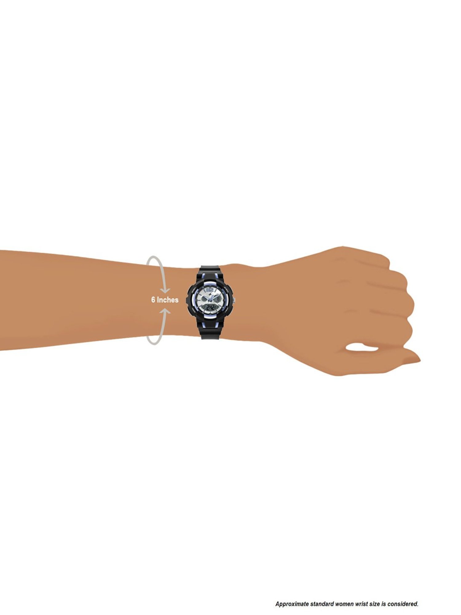 Fastrack NR68016PP01 Street Line Analog Digital Watch for Women