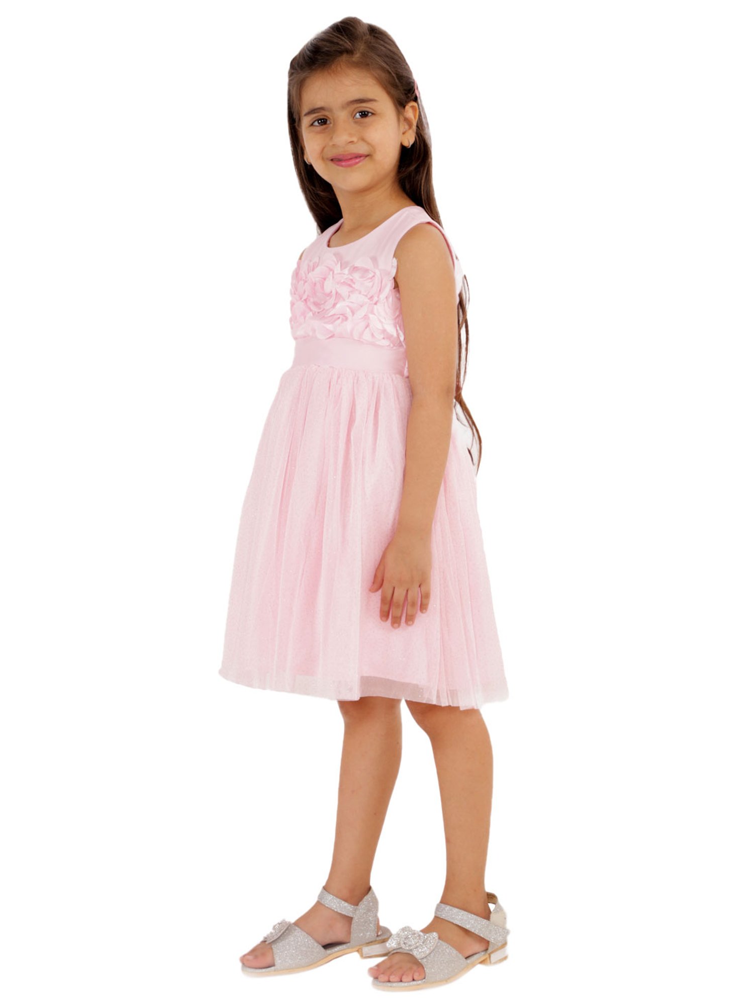 KidsDew Kids Pink Applique Dress
