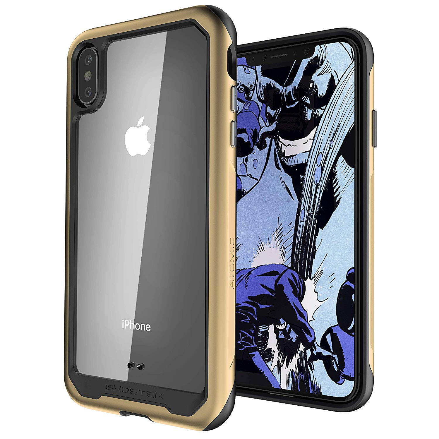 Ghostek Atomic Slim Shock Absorbing Protective Case Compatible with iPhone XR - Gold
