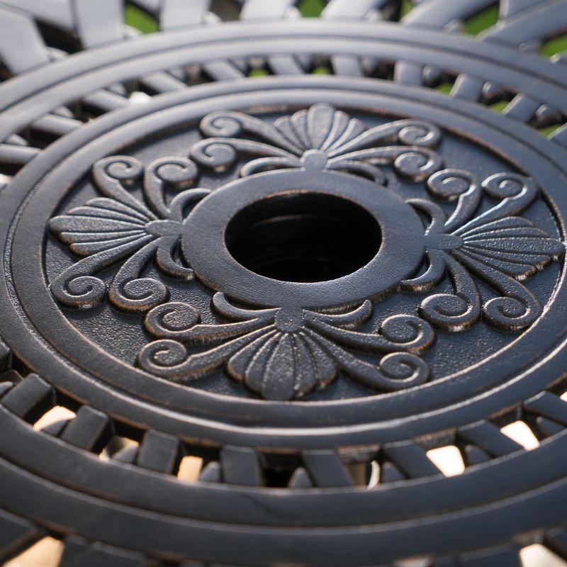 Arlana Round Cast Aluminum Bar Table - Shiny Copper - Christopher Knight Home