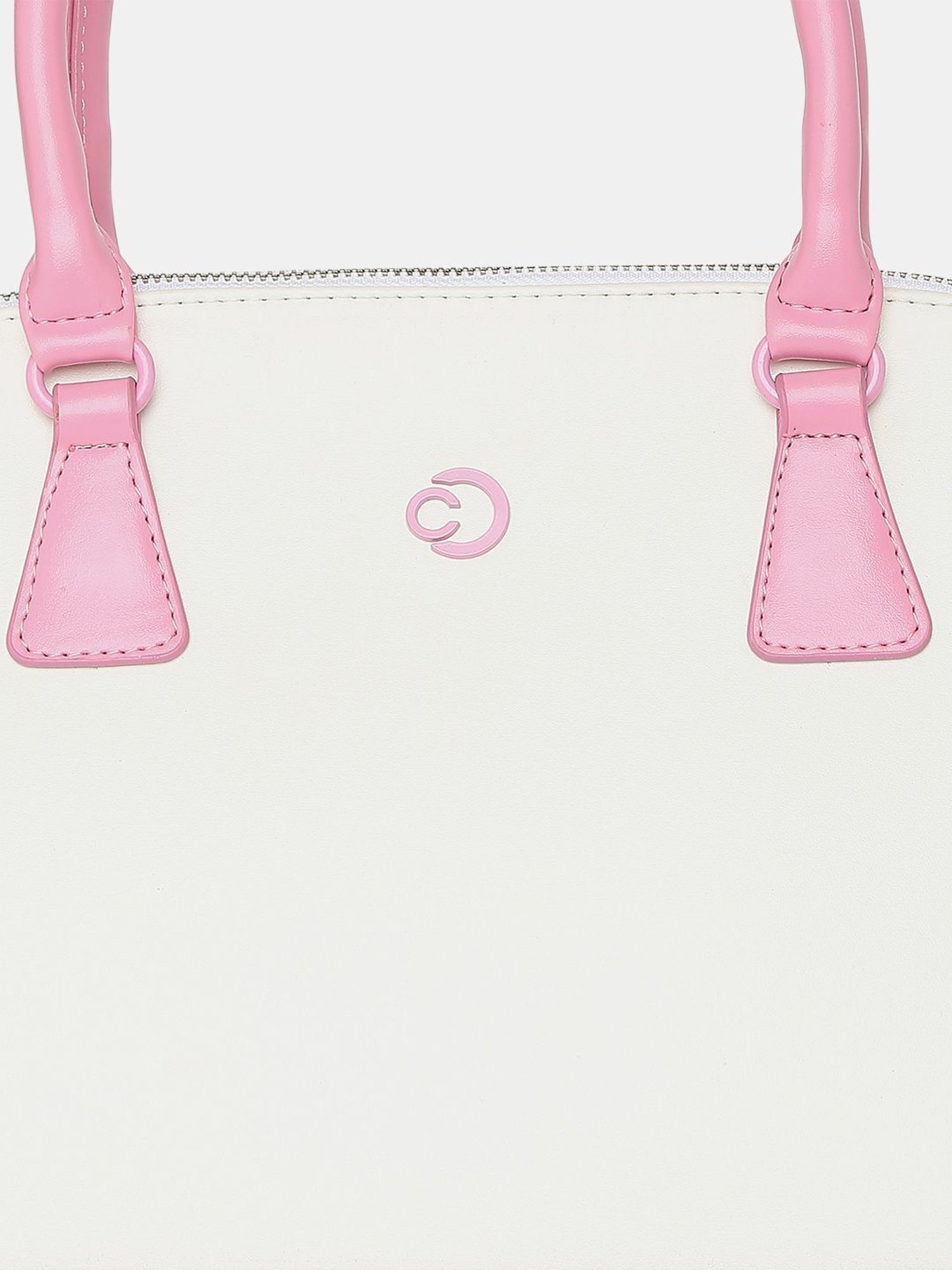 Caprese Aurora Pink Faux Leather Solid Handbag