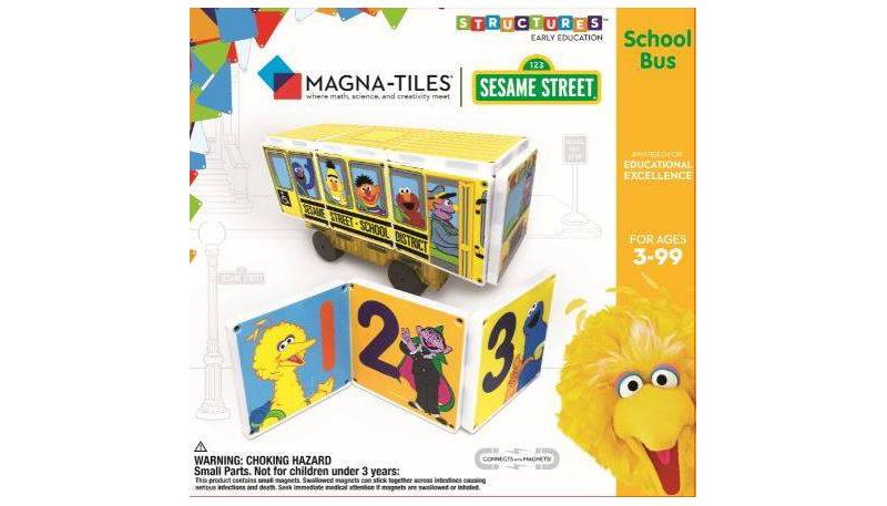 Magna-Tiles Sesame Street School Bus