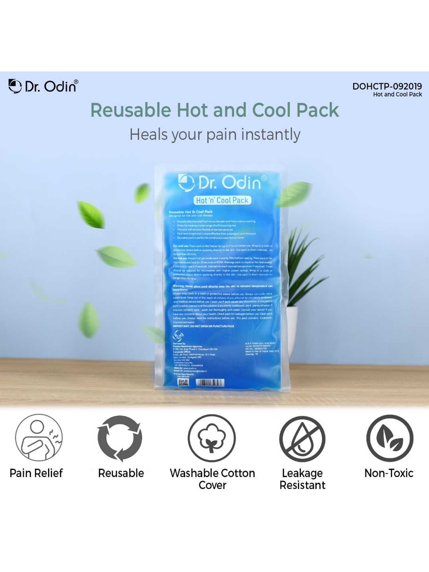 Dr. Odin Transparent Hot and Cool Gel Pack (Blue)