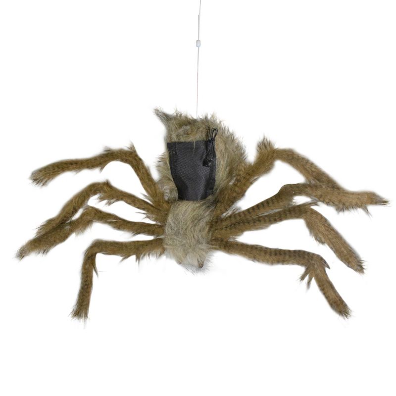 Northlight 24" Brown Floating Spider with LED Eyes Halloween Decoration